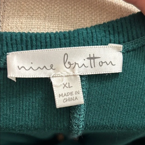 Dark Green Long Sleeve Women's Top - Picture 5 of 6